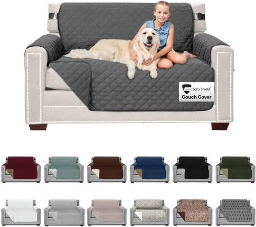 Vista 61 de Sofa Shield - Funda para sofá Loveseat con correa patentada, protector de cojín, funda reversible diseñada en EE. UU. resistente a manchas