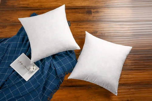 Vista 4 de JA COMFORTS Relleno de almohada de plumón de ganso de 28 x 28 pulgadas (juego de 1), relleno de plumón de 5%, alto peso, funda de algodón de 250