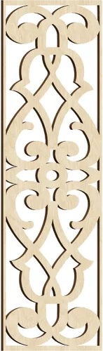 Vista 16 de 9 3/8"W x 24 3/8"H x 1/4"T Bellaire Decorativos Paneles de pared de madera calado, abedul