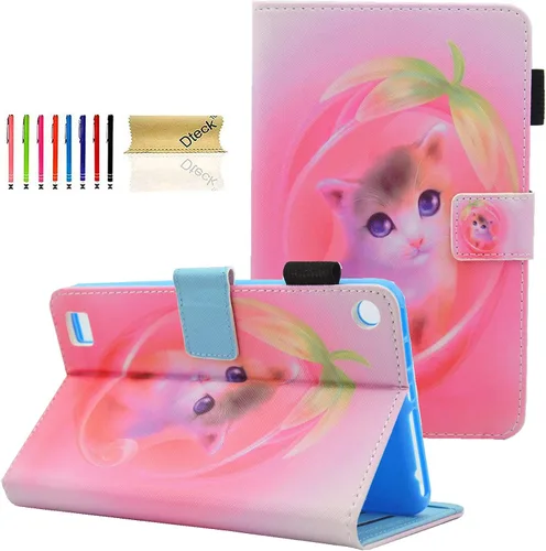 Vista 19 de Dteck - Funda para tablet Kindle Fire 7, funda protectora completa con función atril ajustable y función de encendido y apagado automático