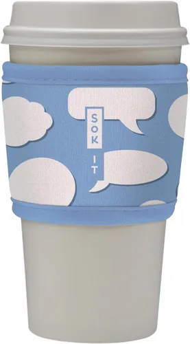 Vista 151 de Sok It HotSok Coffee & Tea - Funda de neopreno con aislamiento reutilizable (floral abstracto)