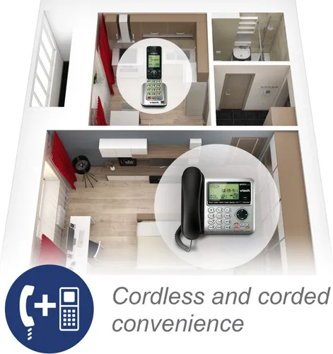 Vista 5 de VTech CS6649-2 dect 6.0 Teléfono fijo de 2 teléfonos