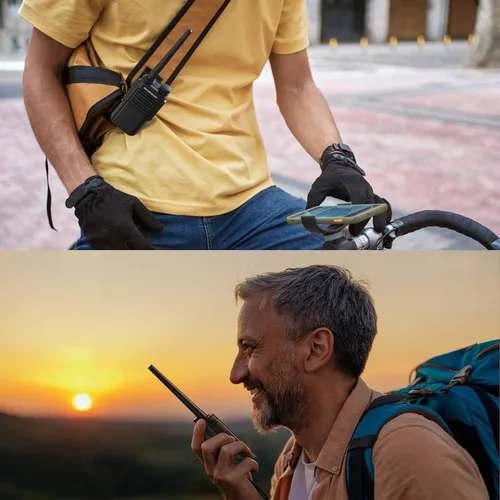 Vista 7 de BAOFENG Radio MP31 GMRS Radio portátil de dos vías, walkie talkies recargables impermeables con escaneo y recepción NOAA, compatible con repetidor