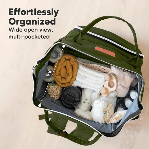 Vista 3 de KeaBabies D-Lite - Mochila para pañales y envoltura para bebé, impermeable, multifunción, para viajes, fácil de llevar, ajustable, para recién