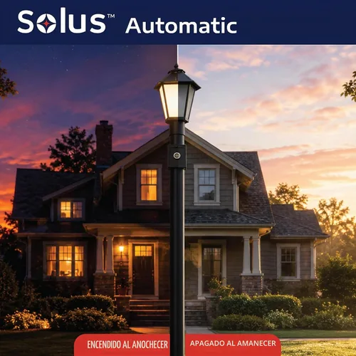 Vista 3 de Solus Sensor de atardecer a amanecer con enchufe de cambio Ezee - Sensor de fotocélula exterior para postes de lámpara de 3 pulgadas