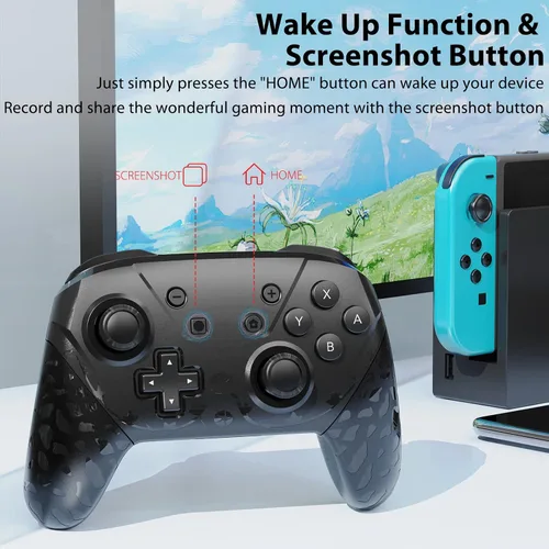 Vista 7 de YCCTEAM Controlador de interruptor controlador inalámbrico Switch Pro para SwitchSwitch LiteSwitch OLED Switch Remote Gamepad Joystick con NFC doble