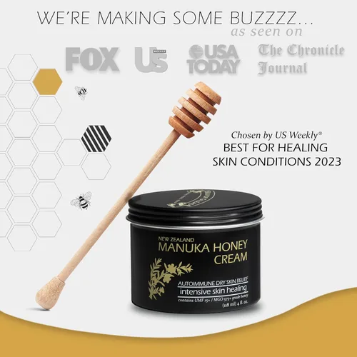 Vista 6 de BALM OF GILEAD Manuka Eczema Honey Cream – Manuka Defense Healing Lip Balm, terapia de humedad intensiva – Hidratante para pieles sensibles, eccema