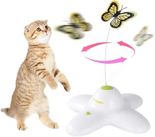 Vista 10 de ALL FOR PAWS 6-Pack Butterfly Refills for Interactive Cat Toy, Replacement Butterflies for Automatic Cat Spinner Toy, Durable Self-Play Butterfly