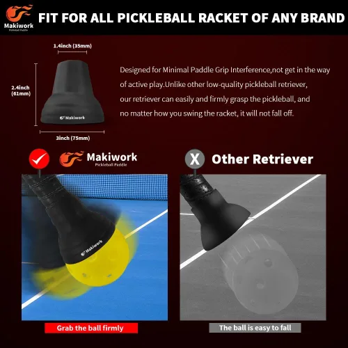 Vista 3 de Pickleball Ball Retriever Silicone Pickleball Grabber and Picker