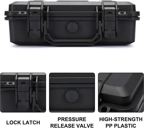 Vista 4 de Mayouko Caja de herramientas portátil con esponja a prueba de golpes, grado impermeable IP67, funda rígida impermeable con inserto de espuma, funda