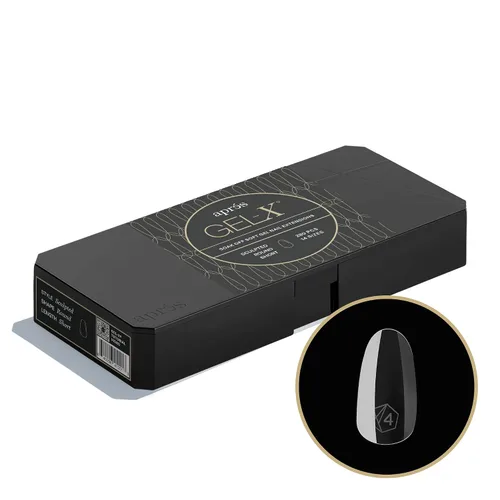 Vista 10 de Apres Gel-X® Caja redonda de puntas de uñas 280 puntas, puntas de gel suave, 14 tamaños 00-9 Medio tamaño incluido (redondo natural mediano)