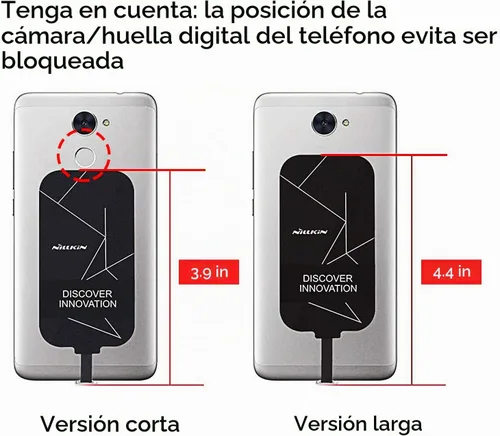 Vista 7 de Nillkin Receptor y adaptador de carga inalámbrica, módulo receptor de cargador inalámbrico Qi para Google Pixel, Samsung Galaxy A51/A52/A53/A54/A55