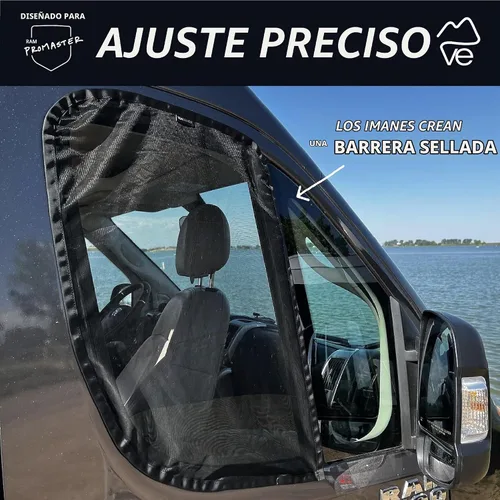 Vista 4 de VanEssential Pantallas para puerta delantera (par) - Ram Promaster Vans