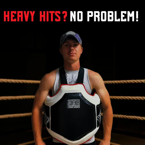 Vista 8 de Contender Fight Sports Protector de cuerpo para boxeo Heavy Hitter PBP Negro/Blanco