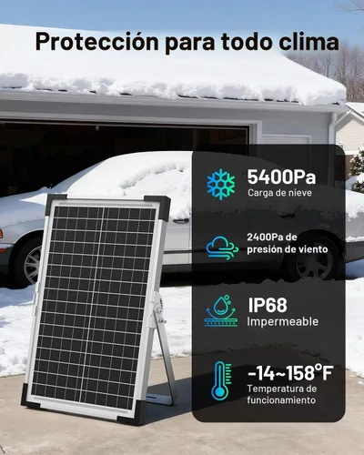 Vista 10 de Mantenedor de batería solar de 7.5 W y cargador de goteo, panel impermeable de 12 V con controlador inteligente IP68, protección contra sobrecarga