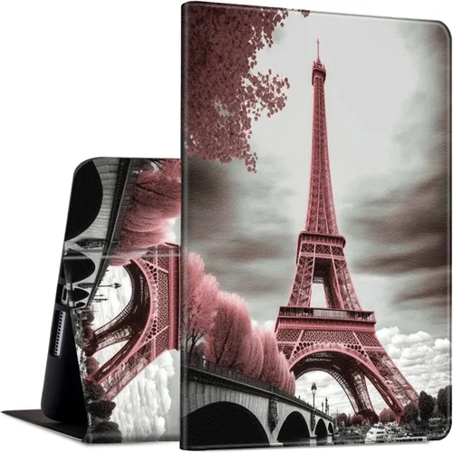 Vista 24 de Rossy Funda para tableta Amazon Fire HD 8 (8ª/7ª/6ª generación, versión 2018/2017/2016) delgada y ligera, de piel sintética, multiángulo, ajustable