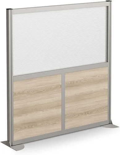 Vista 2 de NBF - Divisor de pared de panel de privacidad para cubículo, separador de habitación moderno, panel divisor de habitación portátil de pie sin Nogal