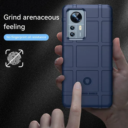 Vista 3 de Funda delgada para Xiaomi 12 Pro, resistente funda protectora con grado militar a prueba de golpes, probada contra caídas y cubierta protectora