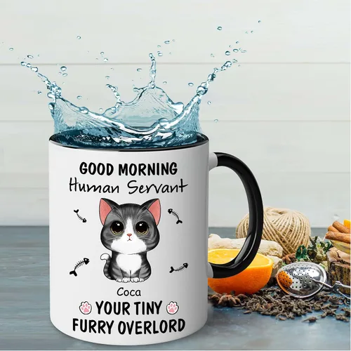 Vista 3 de WHIDOBE Taza de café personalizada de gato (1 gato), taza de café personalizada de 11 oz y 15 onzas, regalo personalizado para amantes de los gatos
