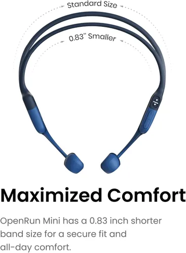 Vista 6 de SHOKZ OpenRun Mini (AfterSHOKZ Aeropex Mini) - Auriculares deportivos Bluetooth con conducción ósea (renovado)