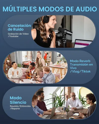 Vista 6 de Caiord 2 Pack de micrófonos inalámbricos profesionales Lavalier para iPhone iPad (iPhone 14 y versiones anteriores), micrófonos de solapa Plug-Play