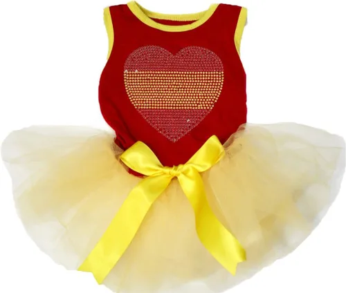 Vista 12 de petitebella cachorro perro ropa nacional corazón tema mascota vestido, XS, Australia