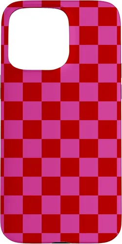 Vista 31 de Red Pink Checkered Checked Pattern Check Design #019 Case for iPhone 17