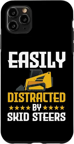Vista 4 de Funda divertida para iPhone 12 Pro Max para maquinaria de construcción de controlador de minicargadora