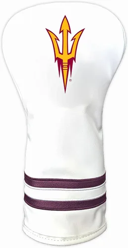Vista 49 de Team Golf NCAA Blanco Vintage Cubierta para Cabeza de Conductor de Golf, Diseño Ajustado, Diseño Retro