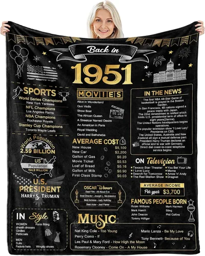 Vista 9 de Regalos de cumpleaños 90 para mujeres y hombres – Regreso en 1936-90 años, regalos de cumpleaños para hombres, manta de 60 pulgadas de largo x 50