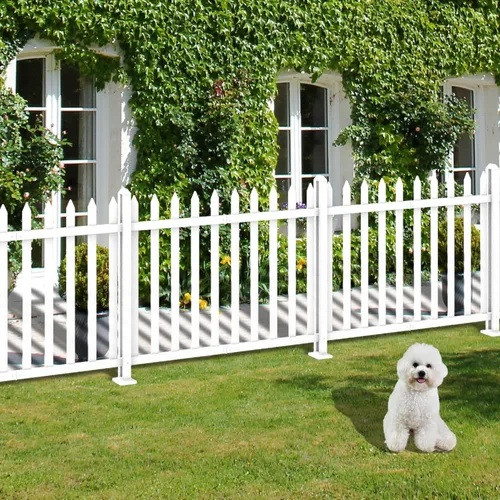 Vista 12 de Pilar de PVC 30 "H poste durable blanco para jardín vinilo piquete valla recta