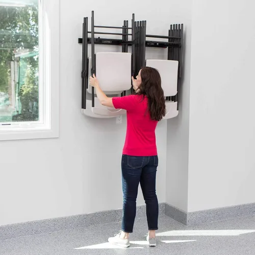 Vista 8 de LIFETIME 80719 Wall Mounted Chair Rack Black