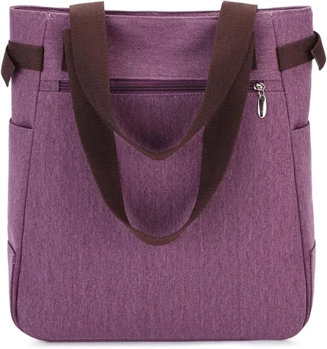 Vista 3 de Bolso de lona multifunción con cremallera para el hombro, Lindo