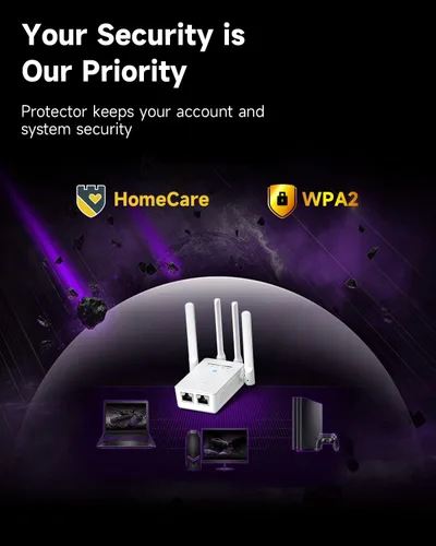 Vista 7 de Amplificador de señal WiFi Extender, WiFi Booster y amplificador de señal glossy white