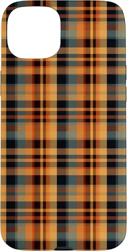 Vista 9 de Plaid Orange Brown Fall Harvest Muted Colors Print Pattern Case for iPhone 17