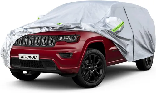 Vista 22 de KouKou Funda impermeable para automóvil para todo tipo de clima, 7 capas para automóviles con cremallera, ajuste universal para sedán, Honda Civic
