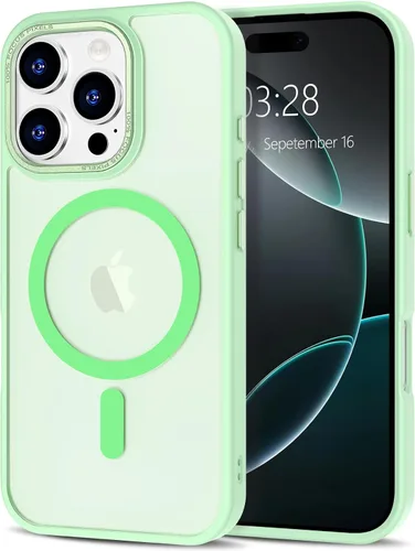 Vista 82 de Anuck - Funda magnética para iPhone 11 compatible con MagSafe, carcasa trasera mate translúcida dura, borde de TPU, delgada, resistente a impactos