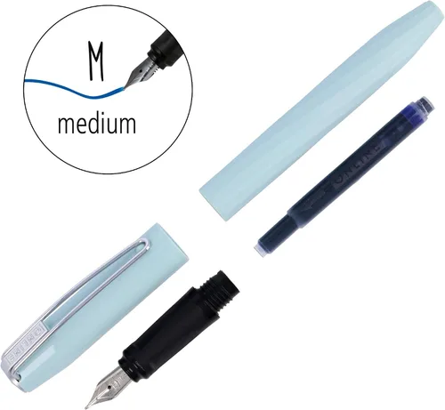 Vista 5 de Online 26052 - Pluma estilográfica, M, punta media, pendiente, Sunny Peach tipo de doble uso, importación auténtica