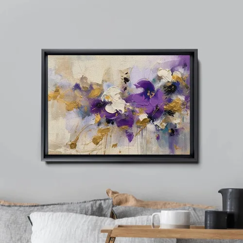 Vista 3 de Abstract Horizons, Canvas Painting - Fusion of Acrylic and, Creating Captivating Wall Art