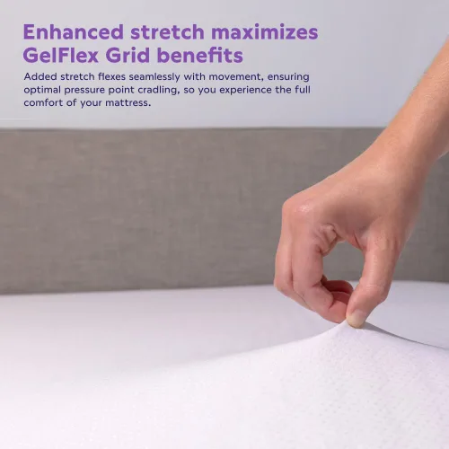 Vista 4 de Protector de colchón impermeable Purple – Individual, protección de estándar dorado, diseño centrado en la comodidad, se adapta a colchones de 8" a