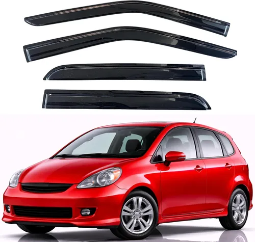 Vista 33 de KPY Protector de lluvia compatible con Toyota RAV4 1996-2000 (4 puertas), 4PC Visera de ventana Deflectores de ventilación de ventana lateral
