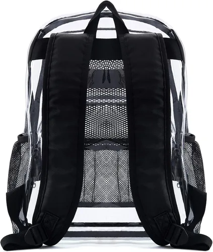 Vista 6 de Vorspack Mochila transparente de PVC resistente con correa reforzada para el lugar de trabajo universitario