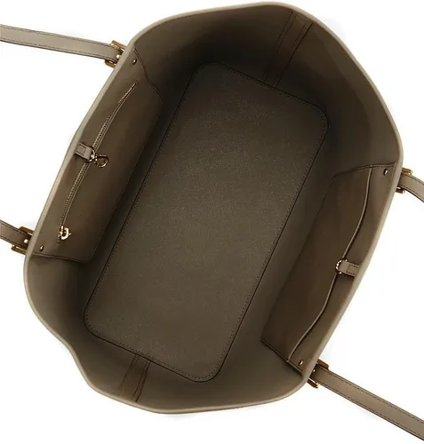 Vista 3 de Michael Kors Jet Set Travel Saffiano - Bolso mediano de cuero (gris pardo oscuro), Duna oscuro
