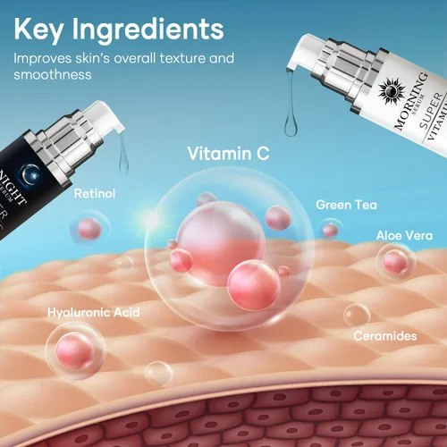 Vista 6 de VANIDOX Suero súper vitamina C para mujeres mayores de 70 años, fórmula todo en uno, fabricado en Estados Unidos, hidrata, reafirma, levanta y se