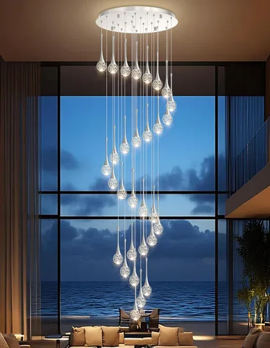 Vista 11 de Lámparas colgantes modernas para isla de cocina, LED, regulable, cristal glamuroso, iluminación colgante de techo para comedor, pasillo, dormitorio