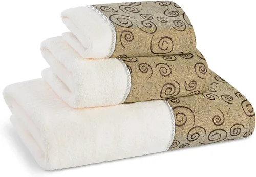 Vista 88 de Zahari Home Capri - Juego de toallas de baño de 3 piezas, toalla de baño, toalla de mano y toalla facial, decoración moderna, hermoso diseño único