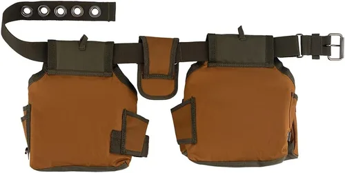 Vista 4 de Bucket Boss 50200 Cinturón de herramientas de dos bolsas en color marrón