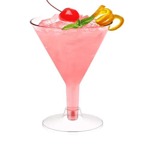 Vista 6 de Exquisite Vasos de Martini de plástico – Paquete de 60 vasos de Martini desechables transparentes con tallo – Vasos de cóctel – Ideal para bodas