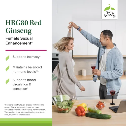 Vista 3 de Terry Naturally HRG80 Red Ginseng - Mejora sexual femenina - Suplemento dietético para circulación, resistencia y apoyo energético - Apoyo