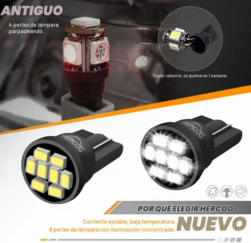 Vista 2 de HERCOO Luz LED para placa de matrícula, lente de lámpara, bombillas blancas, carcasa trasera negra, compatible con Silverado Sierra Avalanche Negro
